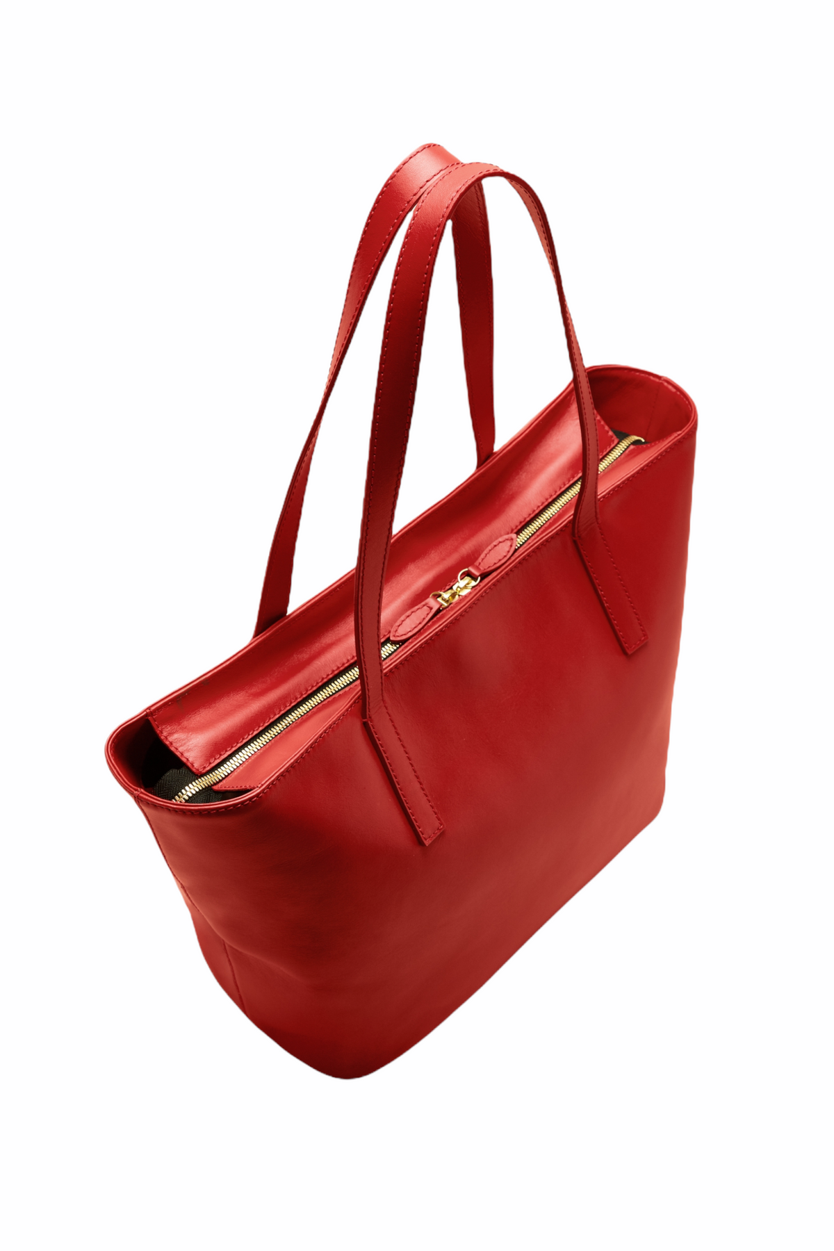 Leather tote purse with zipper sale