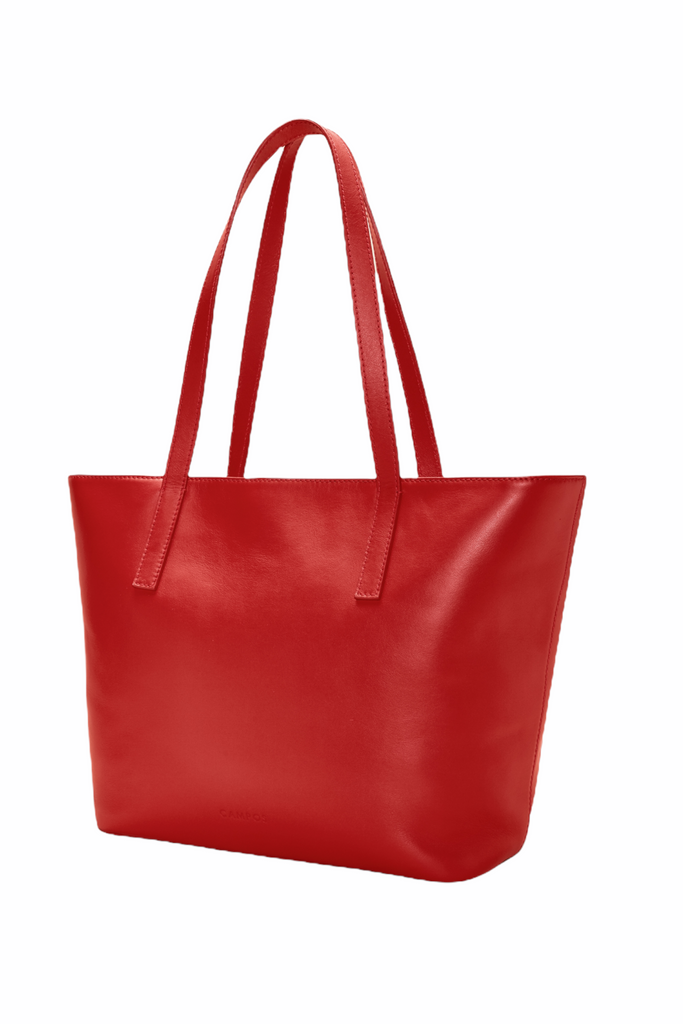 Zip "Andrea" Leather Tote - Campos Bags
