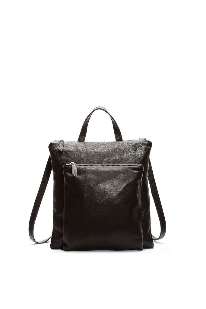 black leather backpack with roses Campos Bags- Rose Handcrafted Leather Backpack