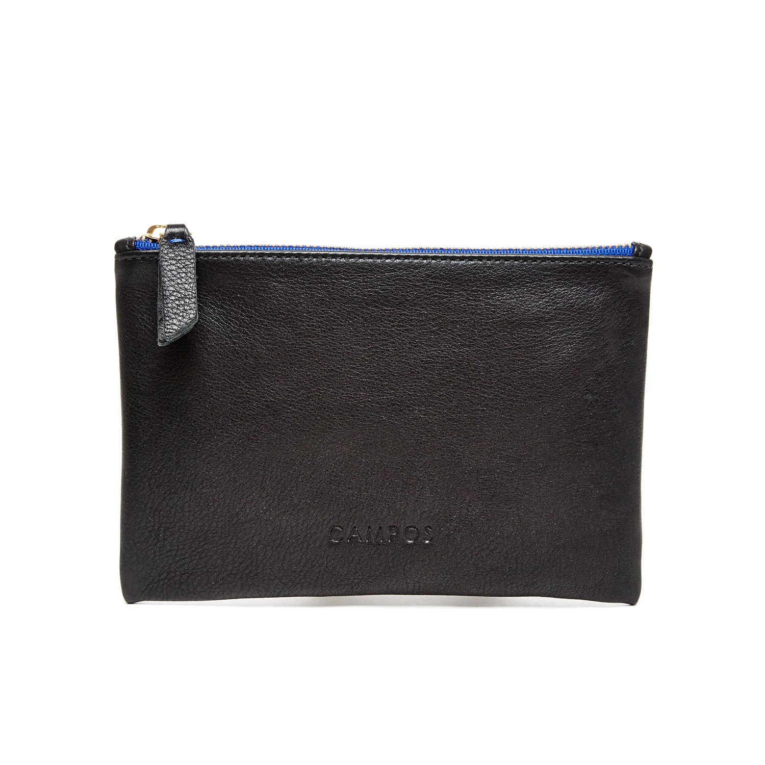 Small Leather Clutch with Zipper