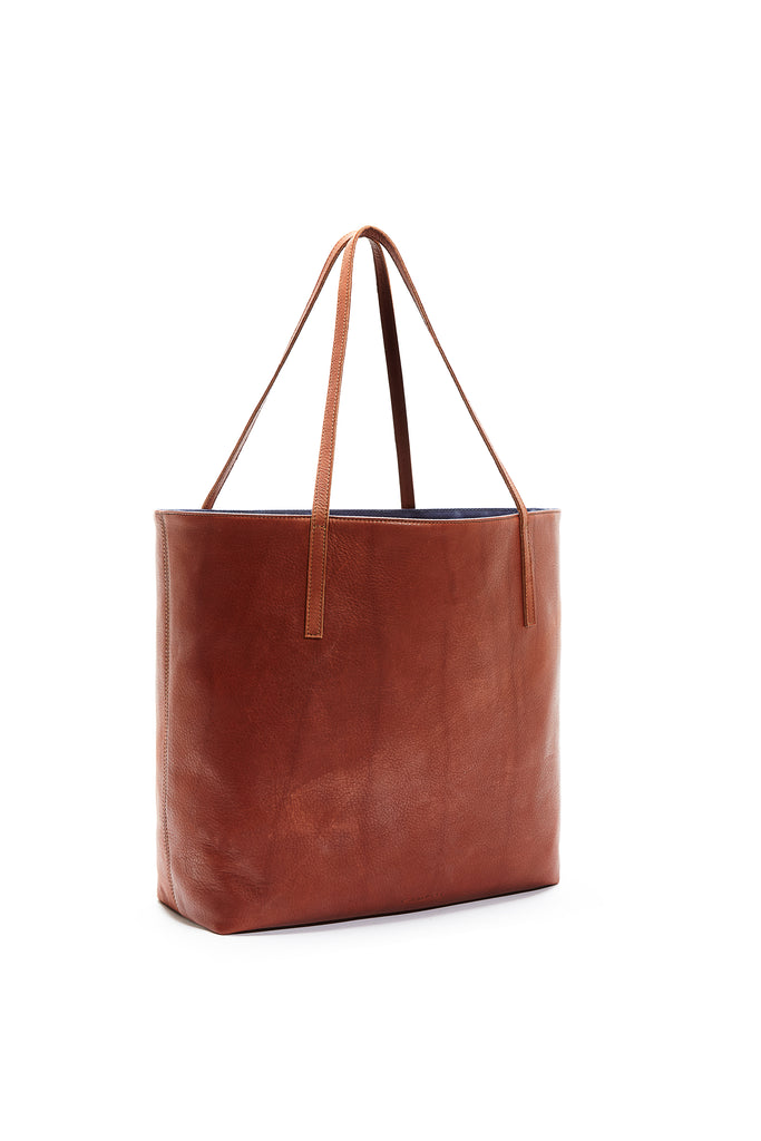 Basic Open Leather Tote - Campos Bags