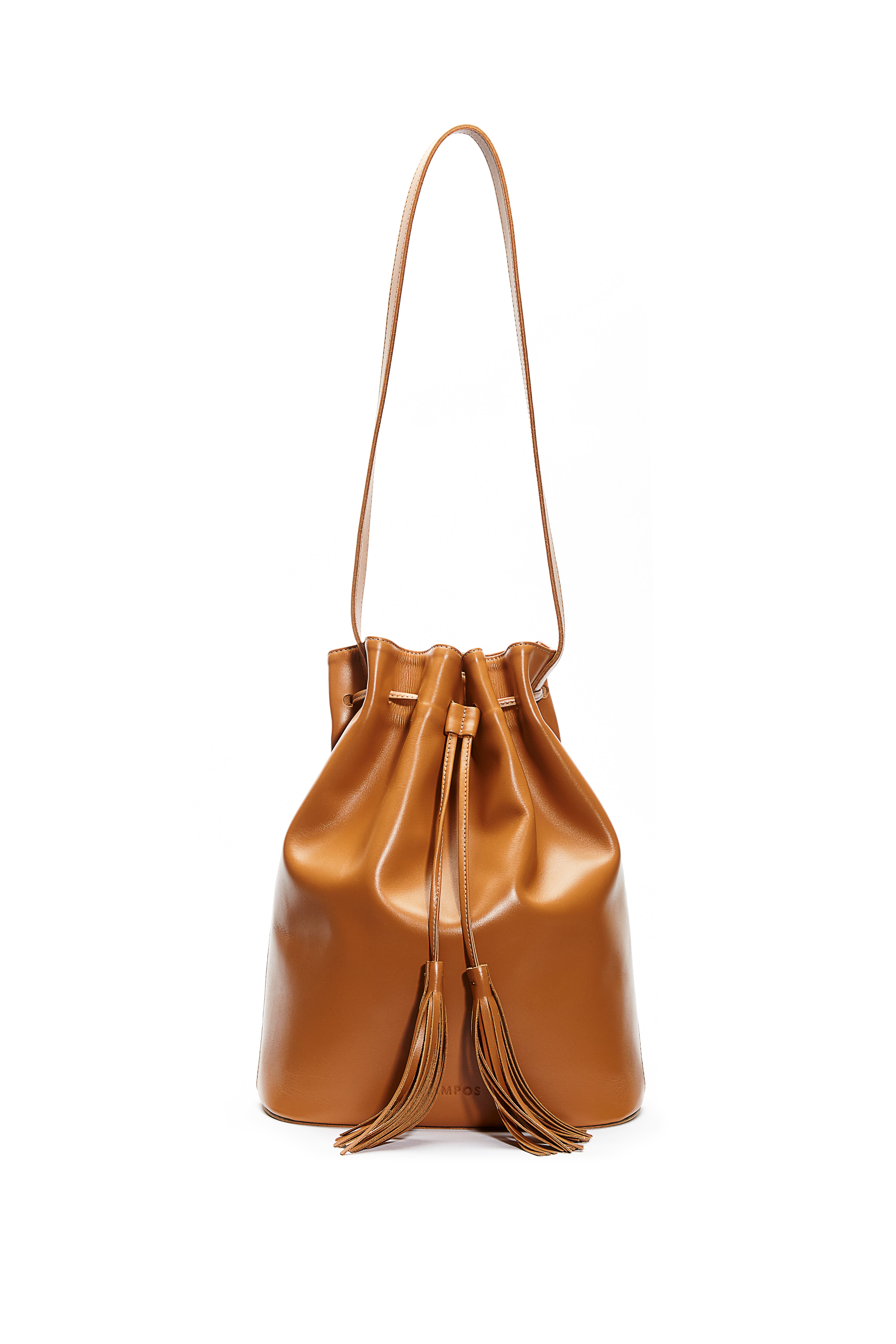 Genuine Leather Drawstring Bucket Bag | Von Von Bucket Bag