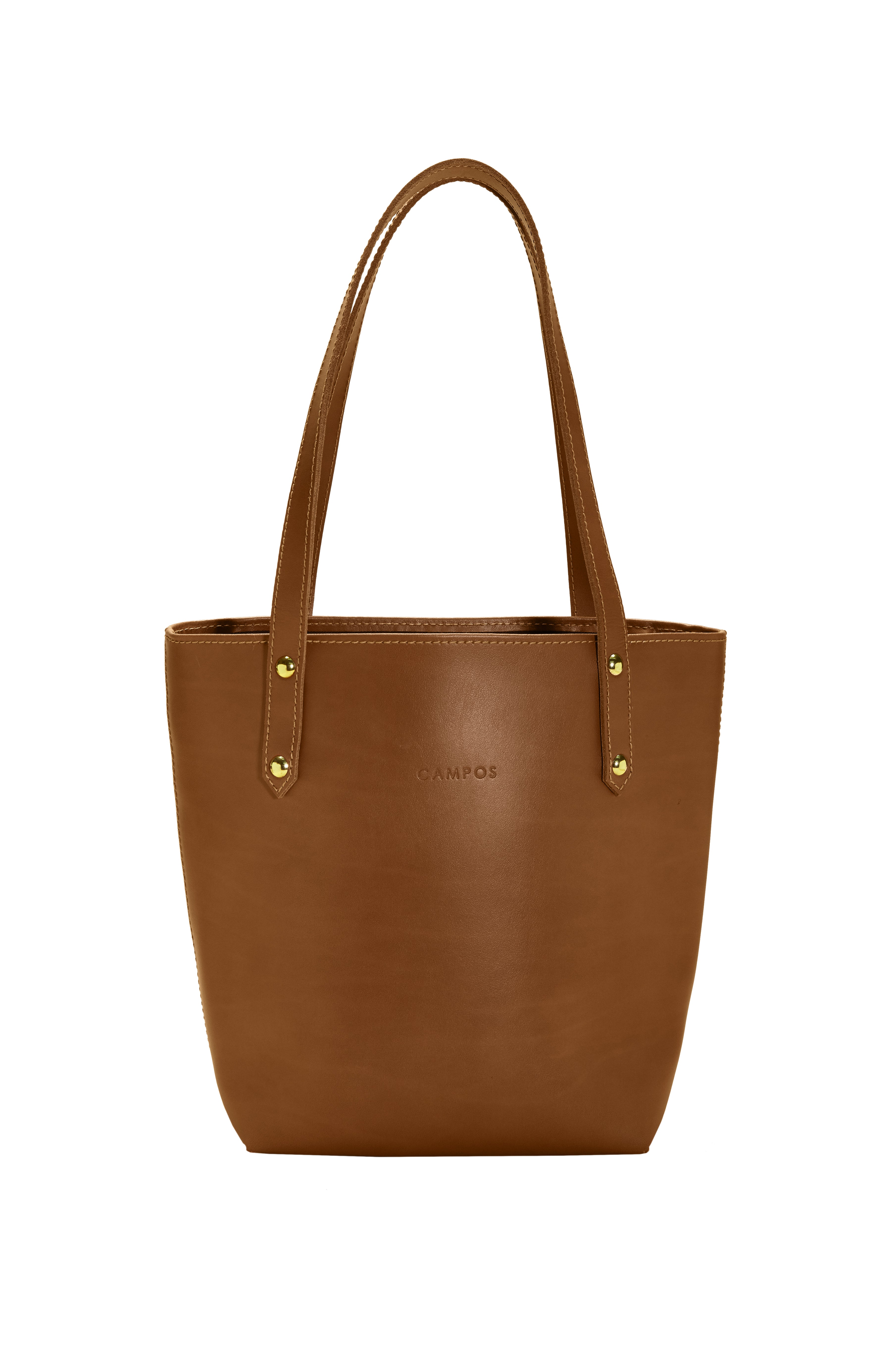 Small Leather Tote Bag | Lola pequeña Cognac